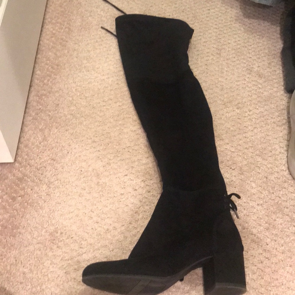 Over the knee black suede sam edelman boots